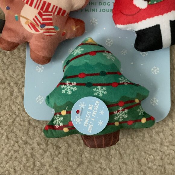 Fringe Santa's Pet Shop Merry and Bright Christmas 3 Pack Mini Dog Toy Set Small - Picture 4 of 6